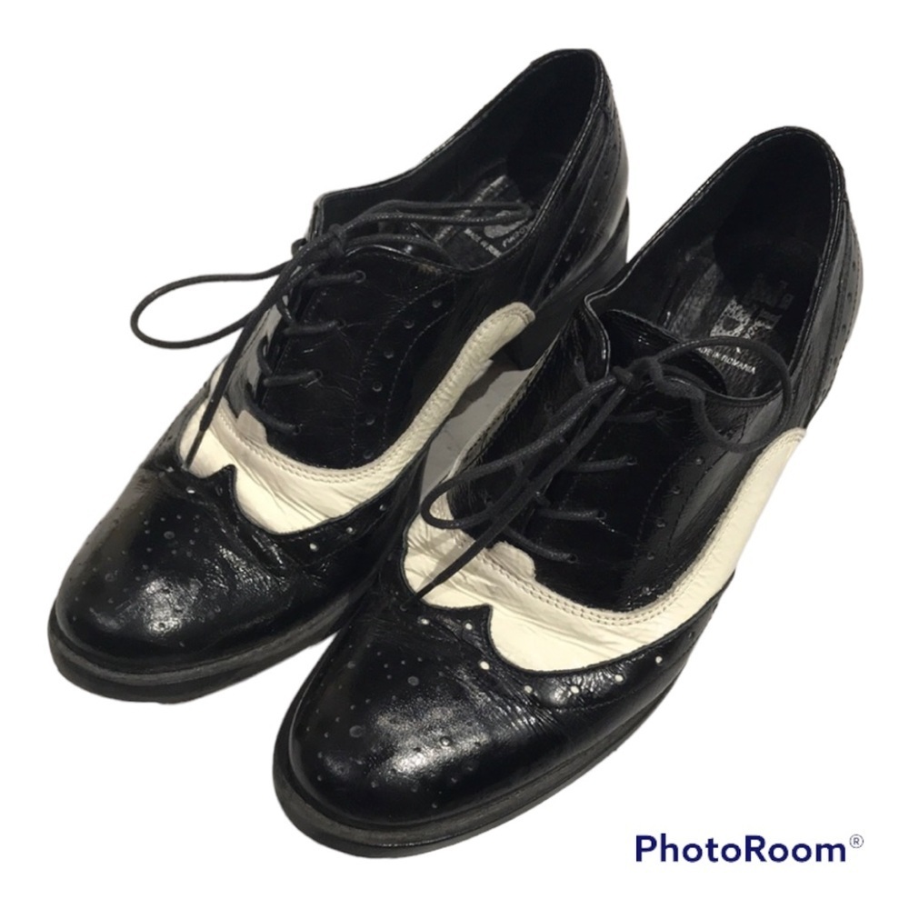 Browns | Two-Tone Patent Leather Oxfords
